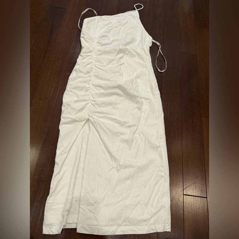 Superdown White Zip-Up Dress